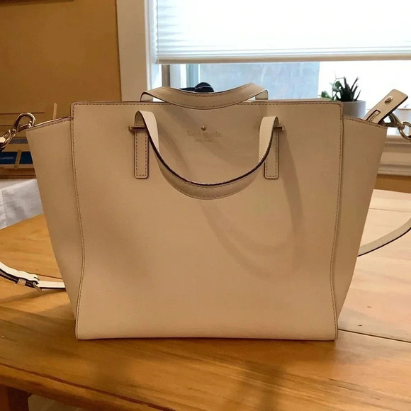 KATE SPADE Bright White Large Saffiano Leather Satchel - Picture 15 of 16